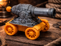 Shootable Pirate Cannon - Working Spring Launcher
