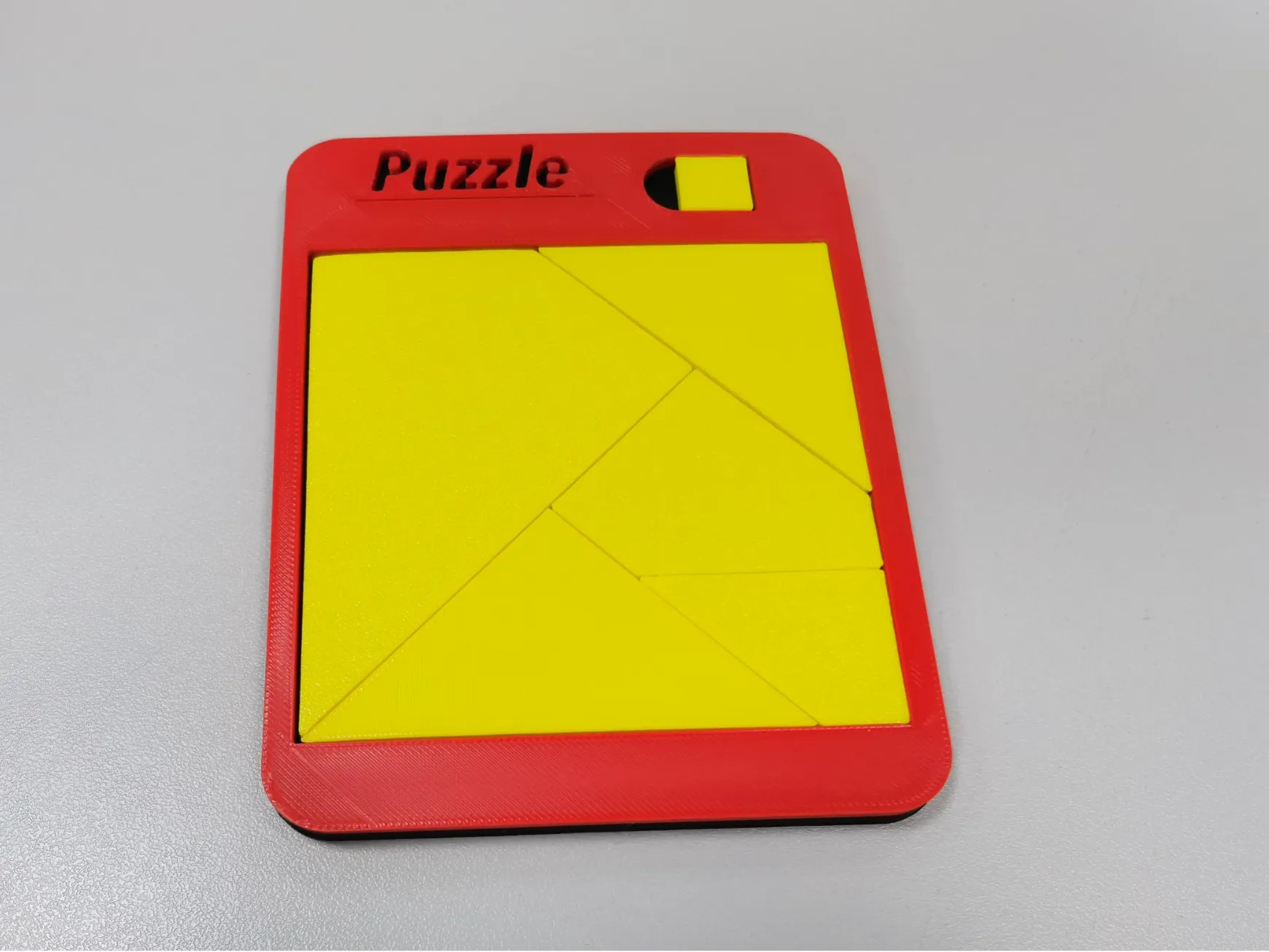 square puzzle, Fit the small square into the seemingly impossible square - a square puzzle