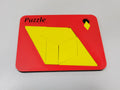 Diamond shape puzzle. Place the small diamond into the seemingly impossible diamond, diamond puzzle.