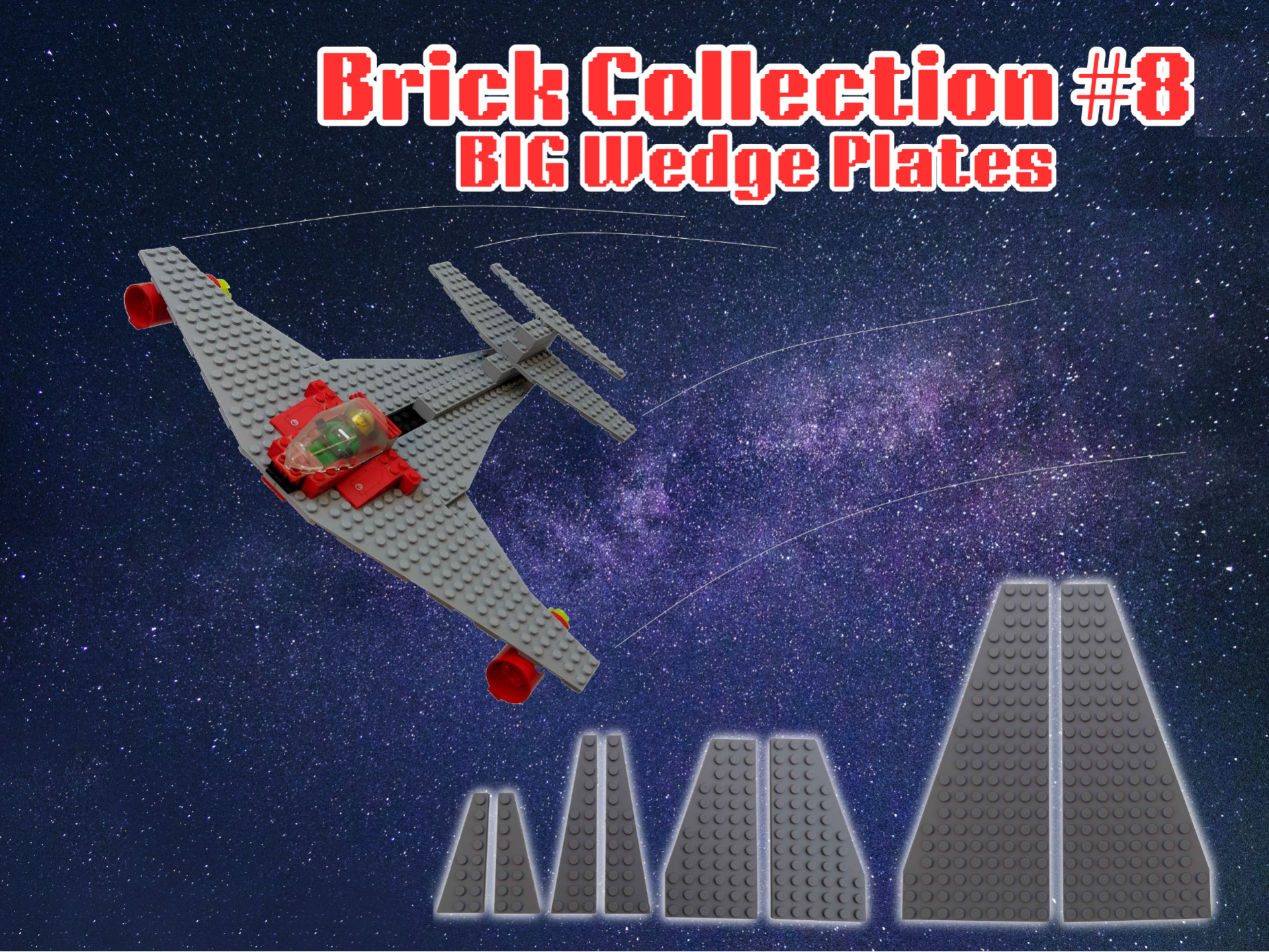 Bricks - LEGOs Compatible - Big Wedge Plates - #8