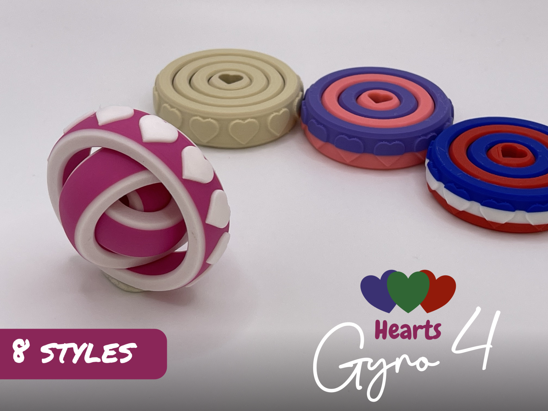 Gyro4 Hearts Fidget Spinner