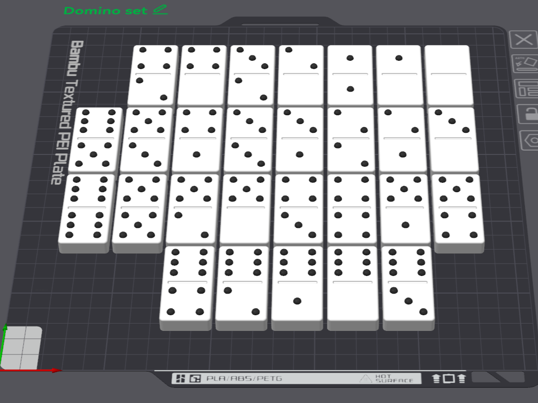 Domino set with box