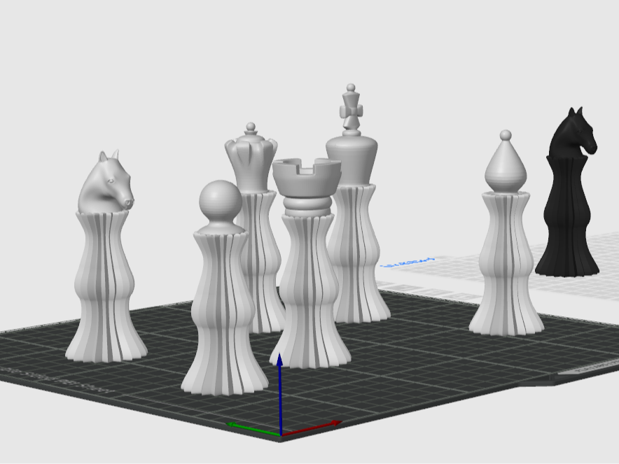 Pions de jeu d'échec Chess Swirl
