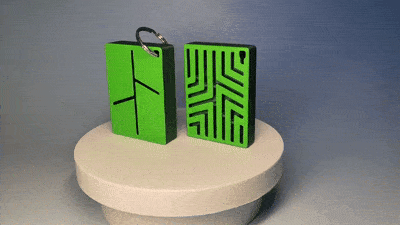Bambu LOGO Marble Runway Maze Keychain
