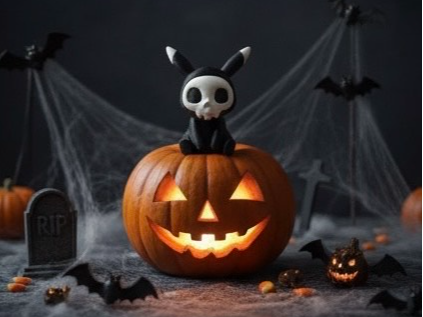 Pikachu masqué pour Halloween