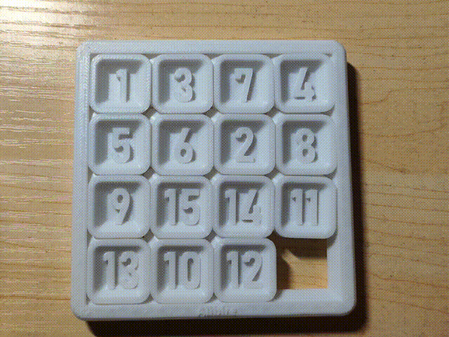 Number Sliding Puzzle - Brain Teaser Toy 4×4 Number Solving